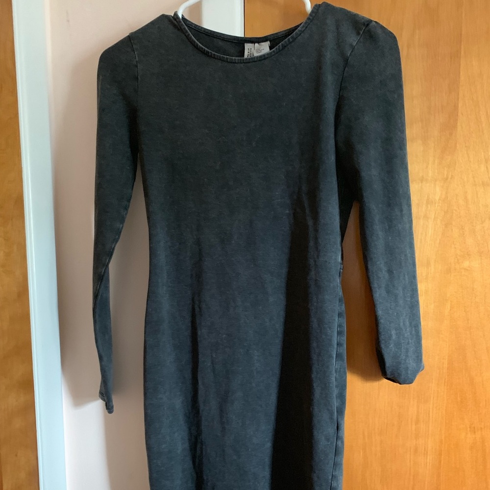 Gray Asymmetric-Length Dress w/ Cutout in Back (S)